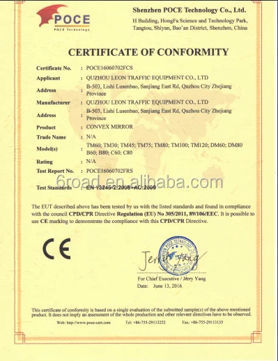  Зеркало Conevex для безопасности дорожного движения CE 30 45 60 80 100 120 см