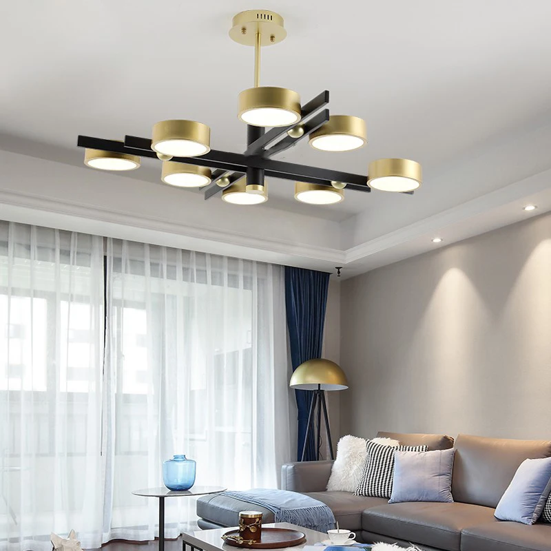 
Nordic light luxury living room study bedroom restaurant chandelier designer model room molecular LED creative personality lamps 