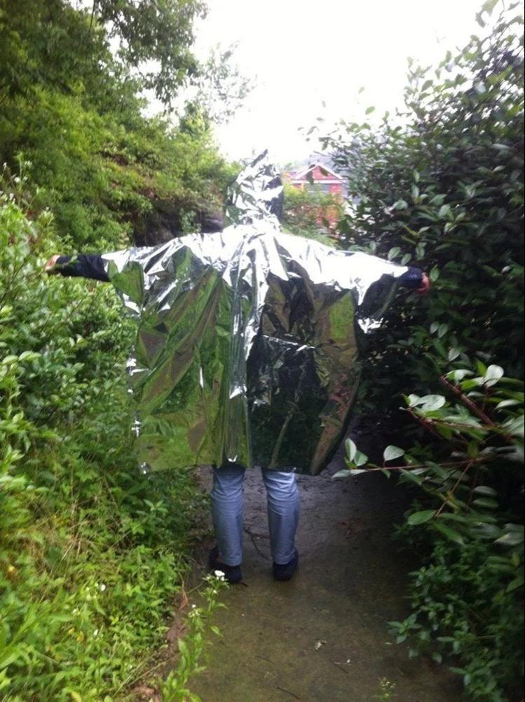 emergency poncho foil poncho