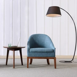 new style Upholstery furniture classic wood frame single seat lving room fabric sofa accent chair