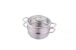 factory supply home appliance kitchen ware high quality SS304 pots stainless steel sauce pot momo steamer pot with handles