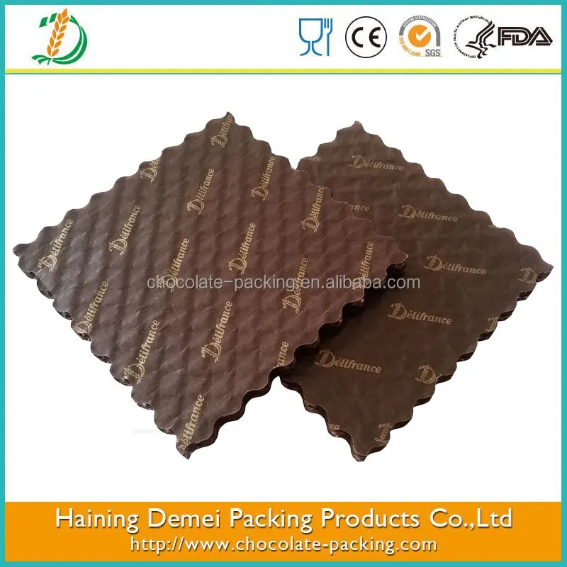  Индивидуальный Логотип подушка из шоколадной бумаги персонализированная подарочная упаковочная бумага необычный дизайн для упаковки высокое качество