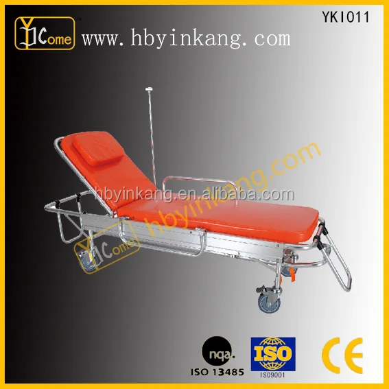 YKI019 China Emergency Ambulance Stretcher Cot(diameter 150mm wheel