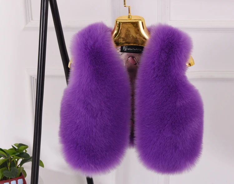 
Fashion Cute Autumn Winter Red Baby Faux Fur Gilet Utility Vest For Child 