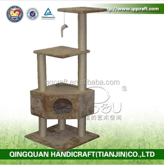 QQPET indoor pet furniture cat trees hot indoor sisal cat house cat furniture