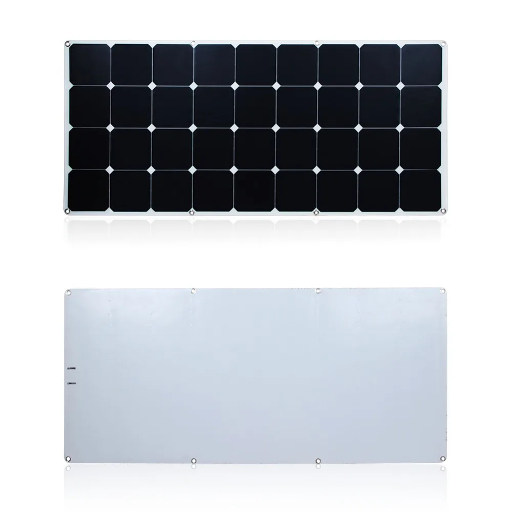 Semi flexIble monocrystalline 120w solar panel for 12v  battery