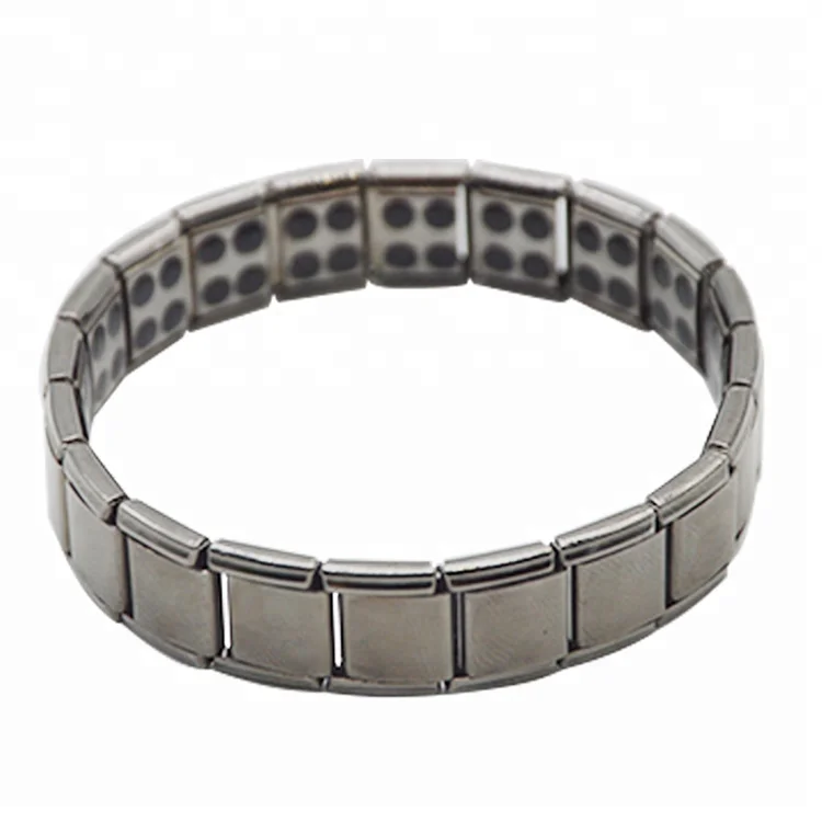 Japanese Anti-radiation Magnetic Germanium Health Black Stainless Steel Bracelet