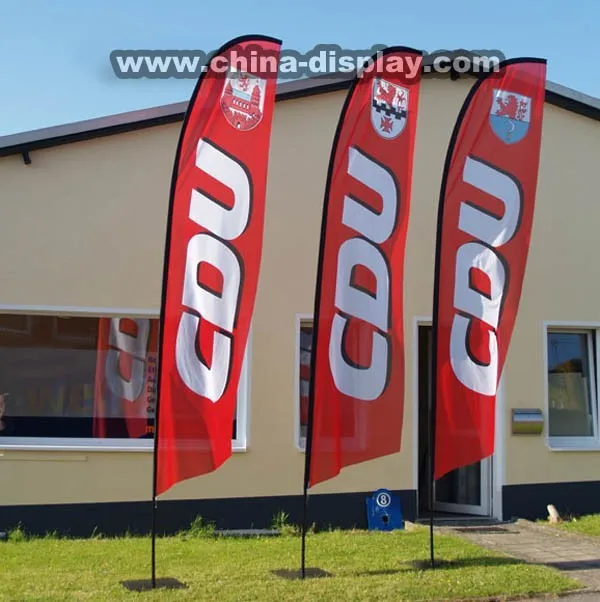 Наружная реклама Стекловолоконный шест под заказ полиэфирный флаг каплеобразный баннер открытый пляжный