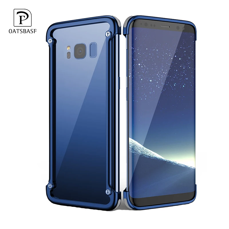 Индивидуальный дизайн логотипа металлический каркас Роскошный телефон чехол мобильный для Sansung Galaxy S8 + plus