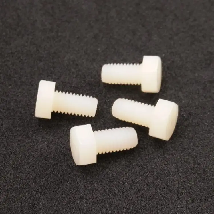  Пластиковые винты с шестигранной головкой нейлоновые крепежные машины резьбы M5 стандарт DIN 933