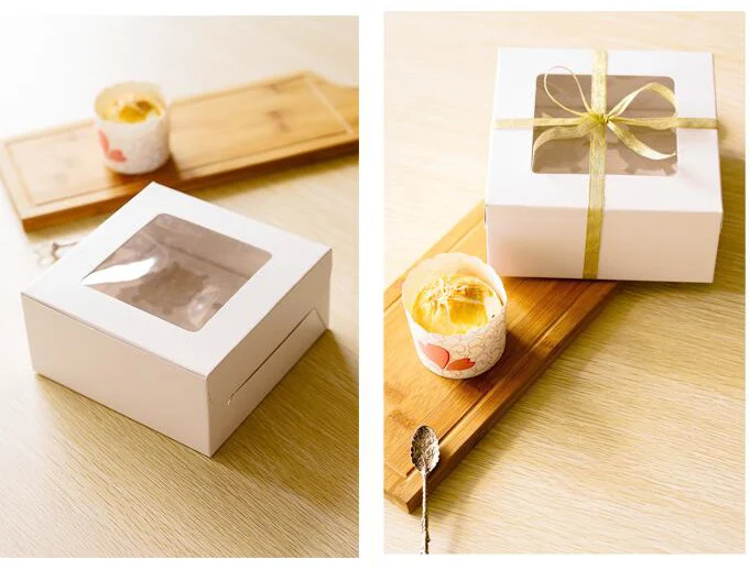 
Wholesale Small cake box 12 Hole Paper Cupcake Boxes with PVC window 