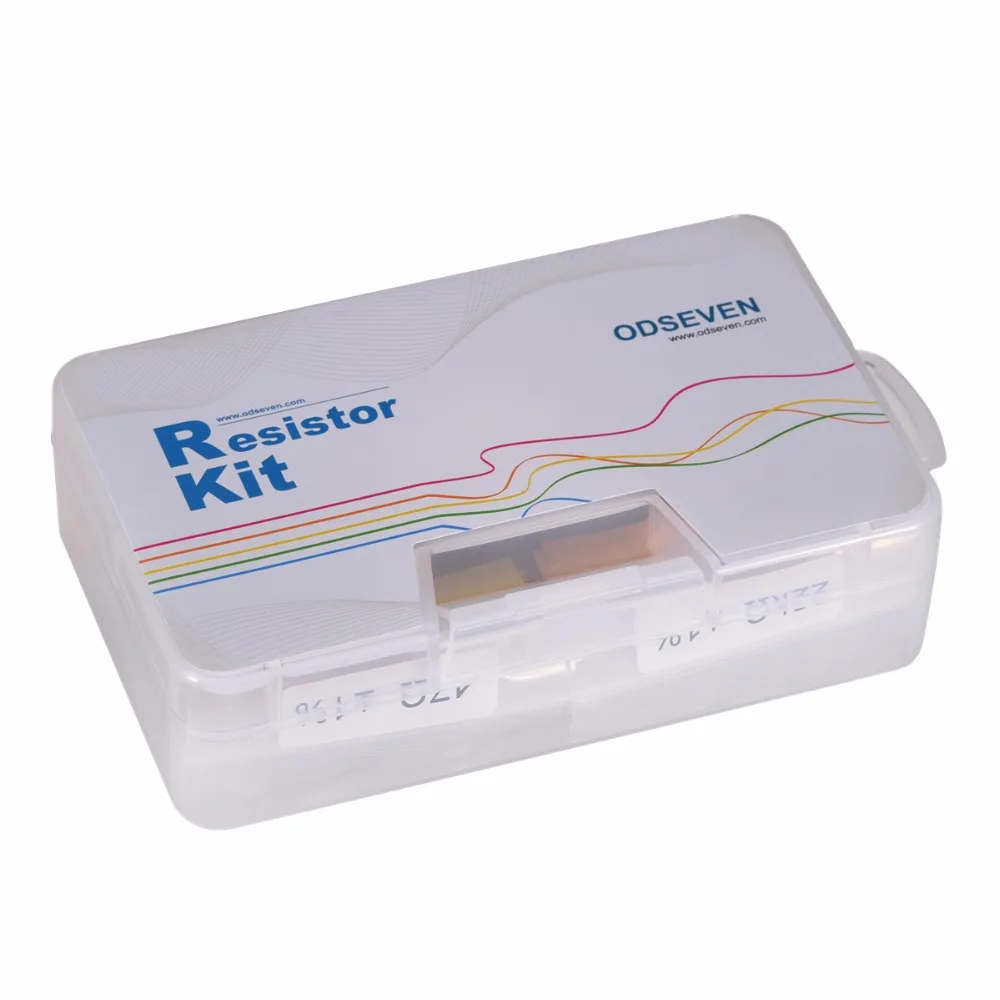 
ODSEVEN 18 Values 1/4W 1% Resistor Kit Assortment 0 Ohm-1M Ohm (Pack of 575) 