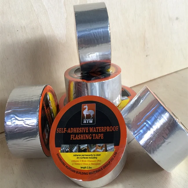 aluminium surface ,HDPE surface ,Self adhesive flashing tape for building waterproof