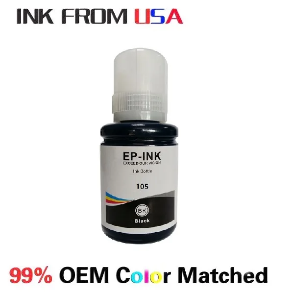 Ink refill bottle for Epson 105 ink bottle black pigment ET-7700