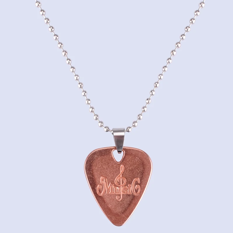 Personalized Guitar Pick Necklace Zinc Alloy Pendants Necklaces