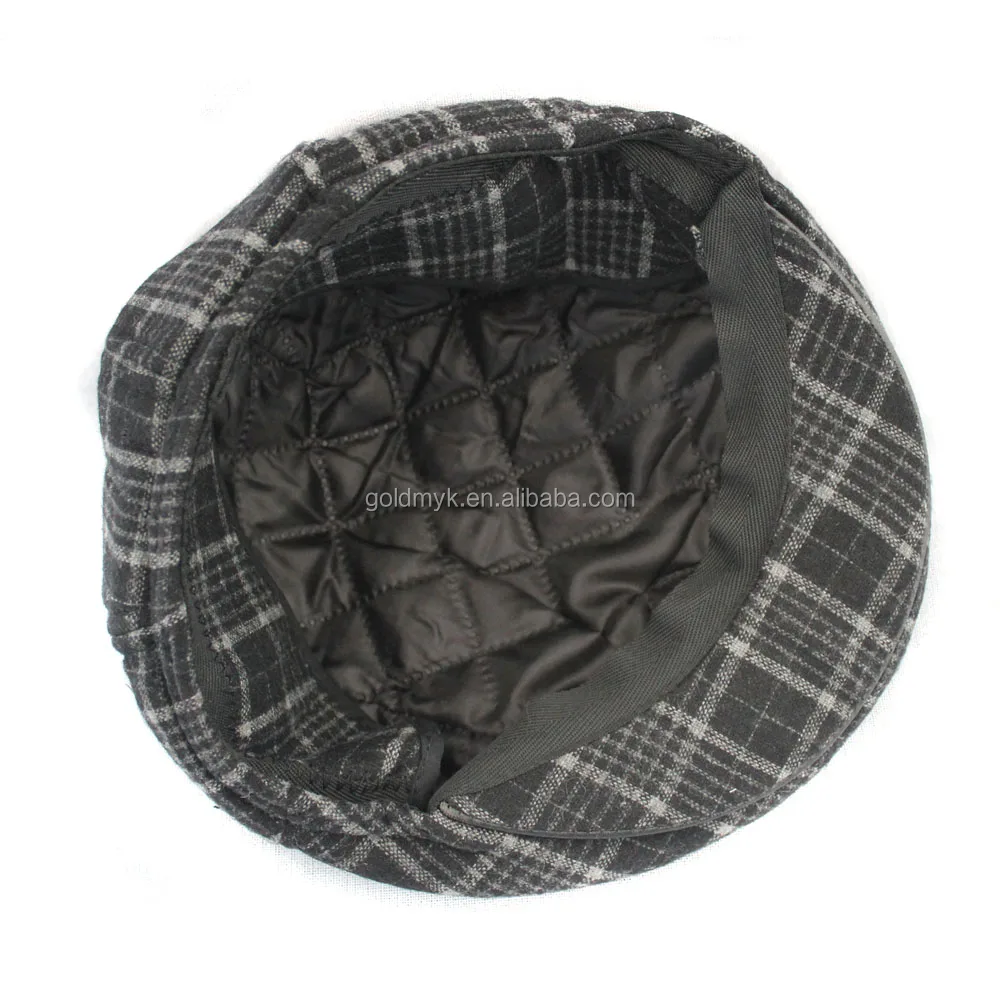 Checked Retail Sell Fashion Gatsby fabric Wholesale custom fashion beret ivy gatsby hat cap