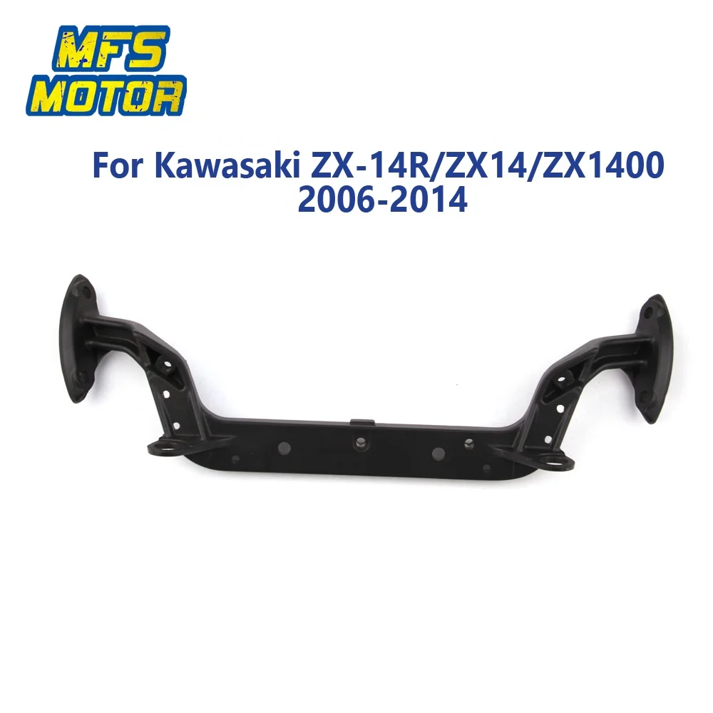 Верхняя фара мотоцикла, фара, черный Кронштейн, обтекатель, подставка для Kawasaki ZX-14R ZX14 ZX1400 2006-2014