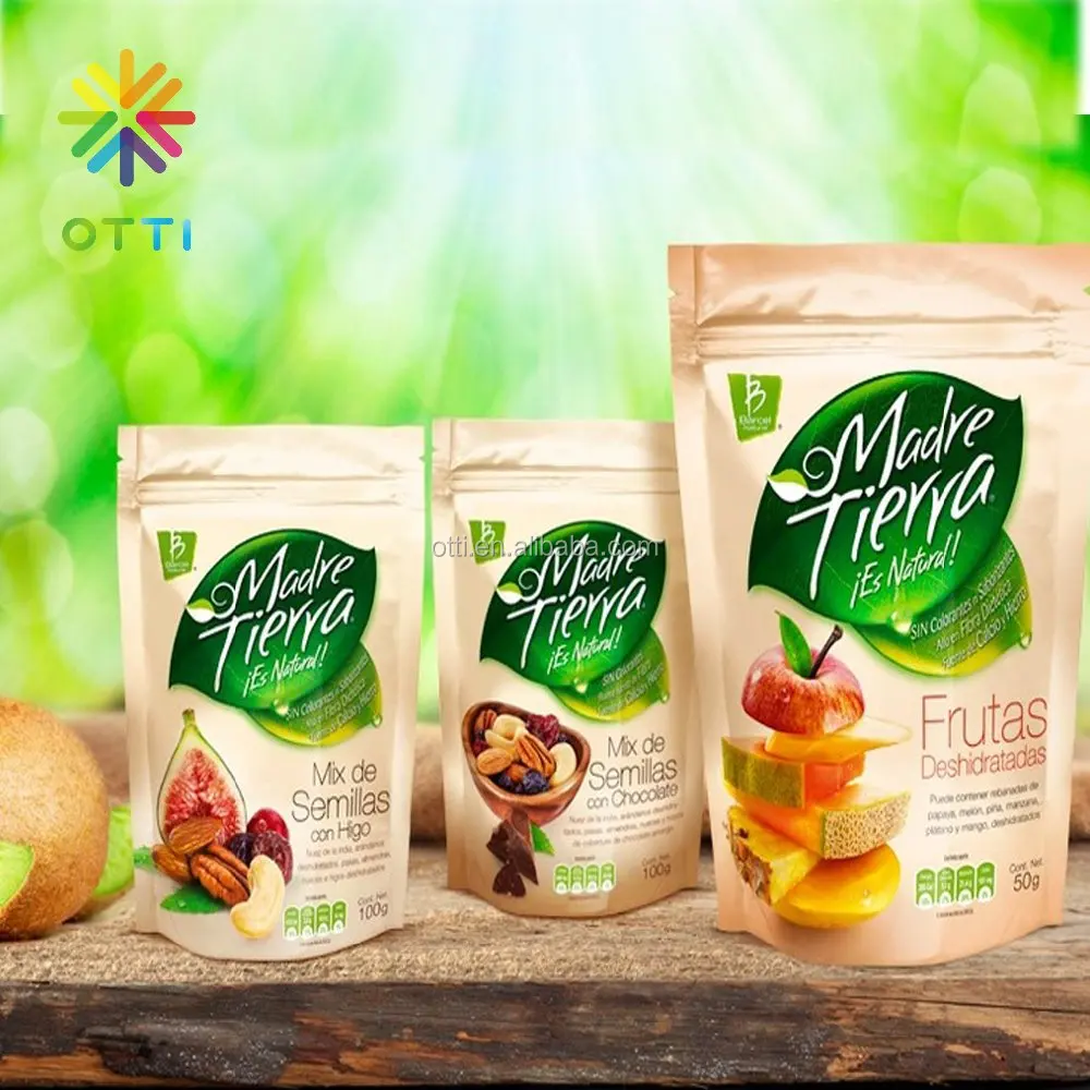 
resealable zipper Kraft paper bag for coffee tea food packaging 