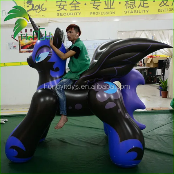 Jumping Inflatable Strong Horse, Guangzhou Custom PVC1.0mm Animal Toys, Inflatable Nightmare Moon Cartoon Horse