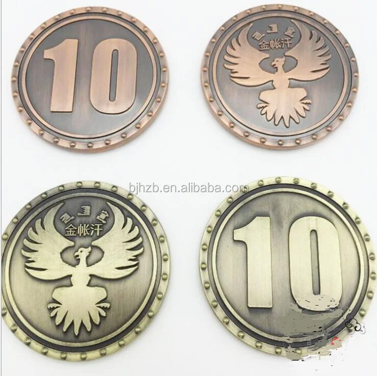 
antique coin with indian design 