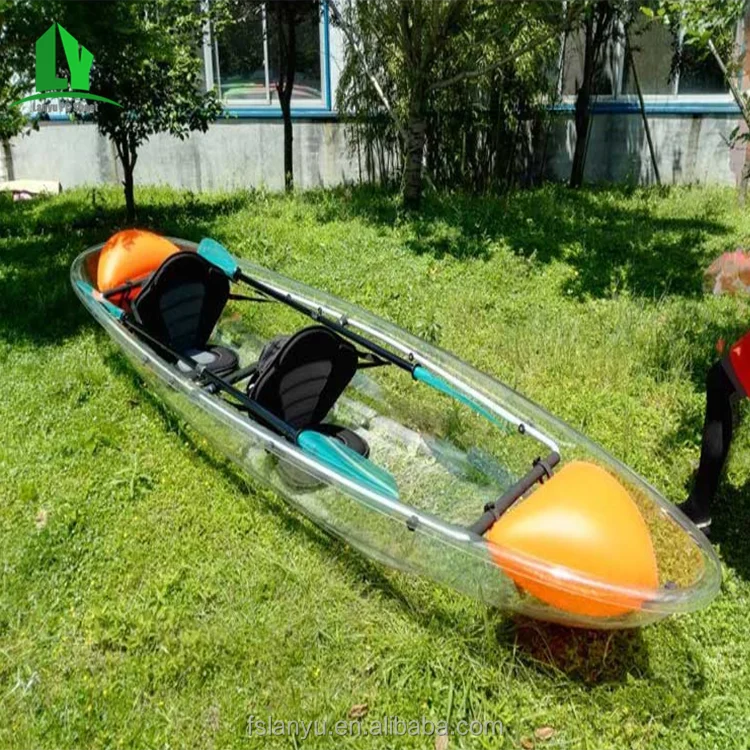 clear canoe flat bottom 2 person kayak sale