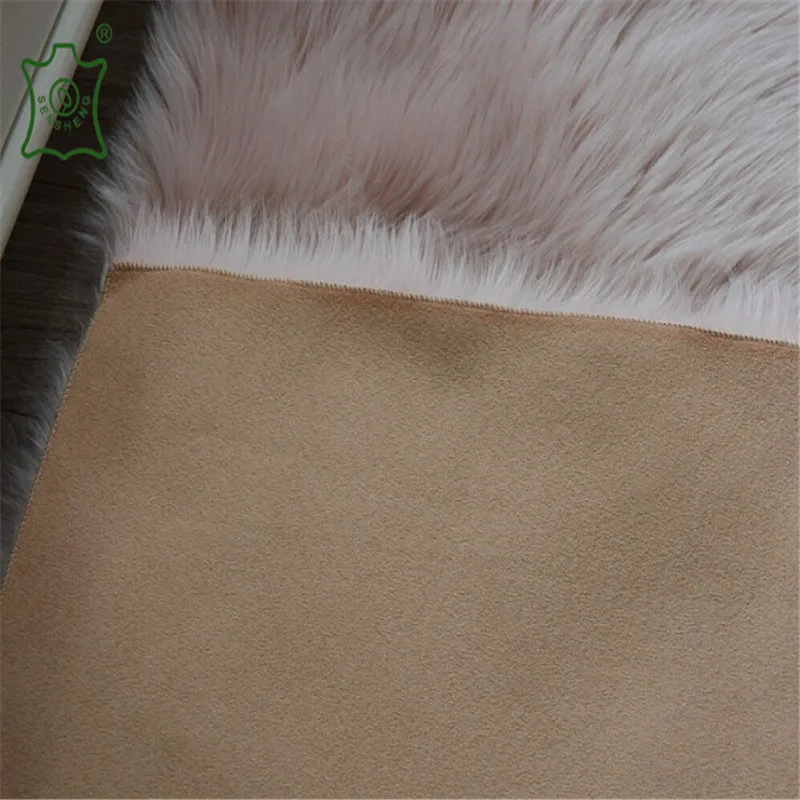 Home Use Anti-slip Soft Fluffy Area Rug White Faux Fur Sheepskin Carpet