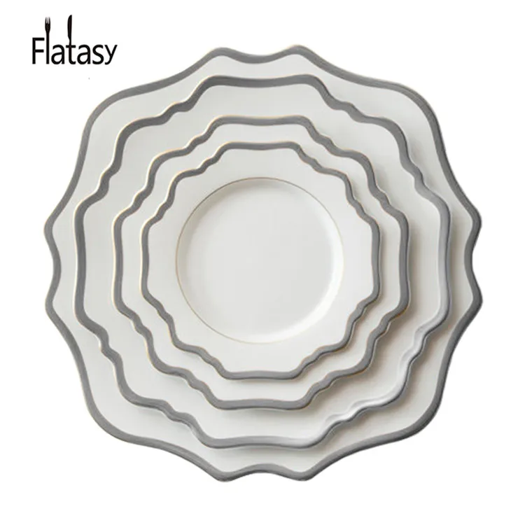 Hot sale unpainted Christmas bone china ceramic small flower fruit salad plate