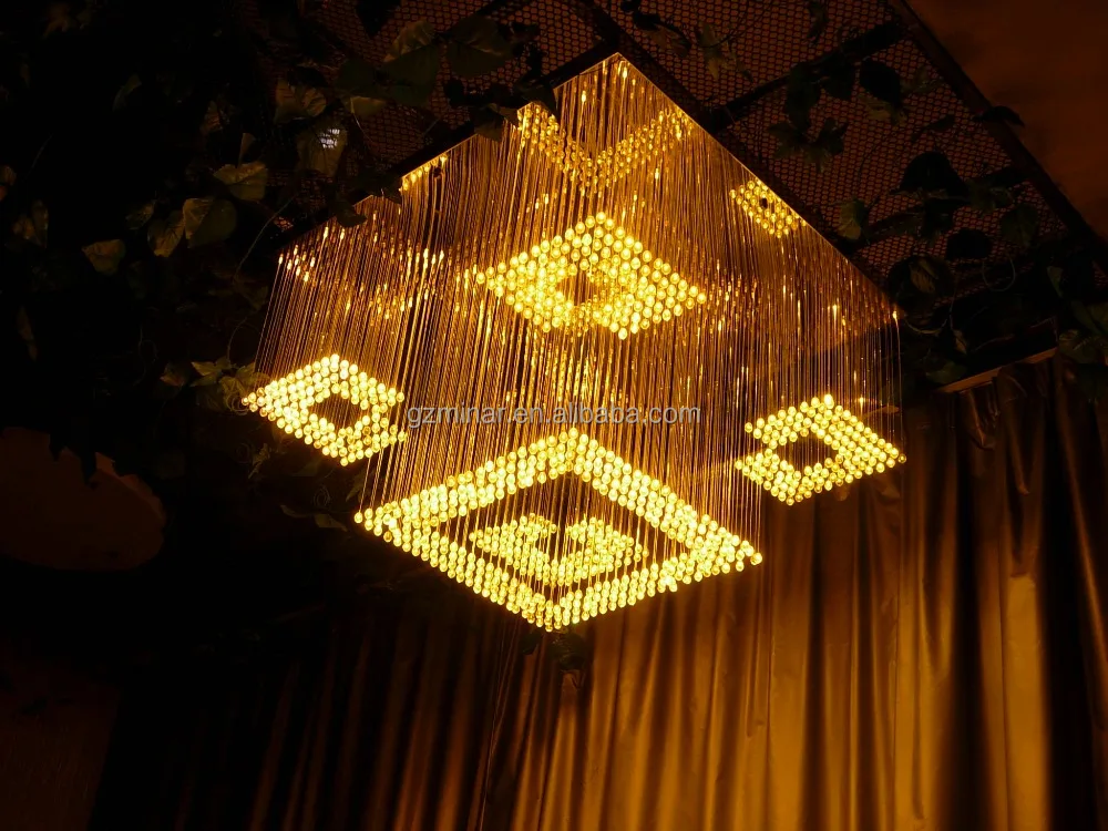Заводская индивидуальная Современная хрустальная светодиодная оптоволоконная Люстра для отеля