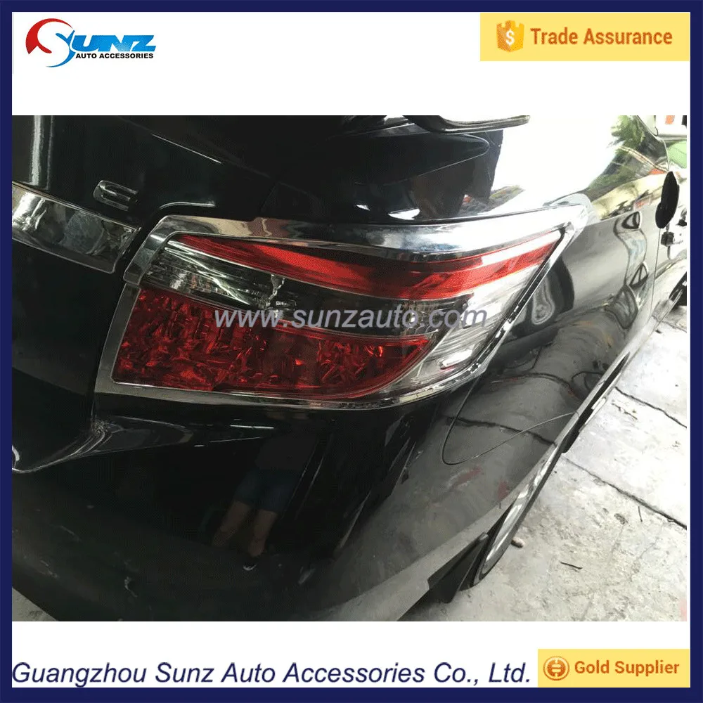 ABS Chrome Taillights cover for Vios 2014 2015 2016 Rear Lamp Rim Accessories