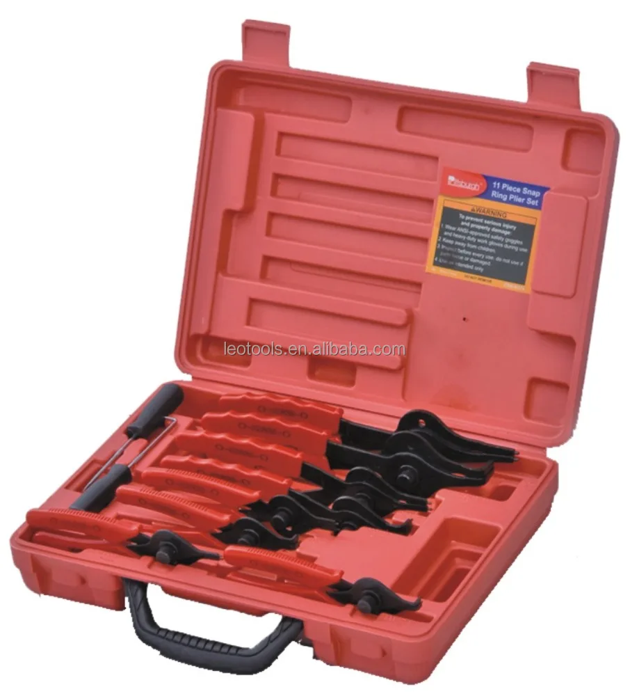 11pcs Snap Ring Pliers Set Mechanics Circlips Auto Tool Internal External Pliers