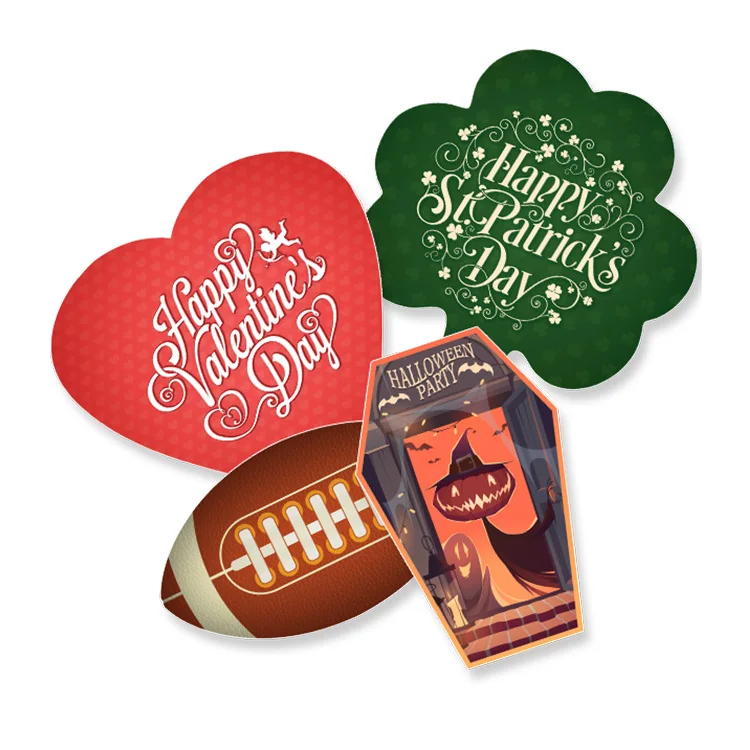 Модный дизайн, дешевая вырезанная бумага, рекламная листовая печать на заказ