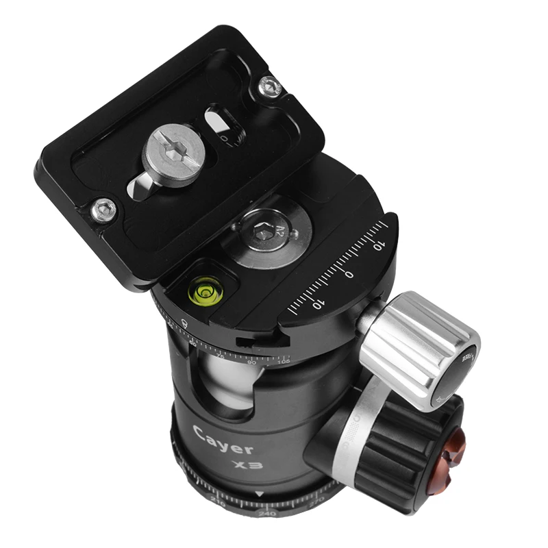 360 degree ball head Cayer X3  camera ball head 1/4 for Tripod or Monopod