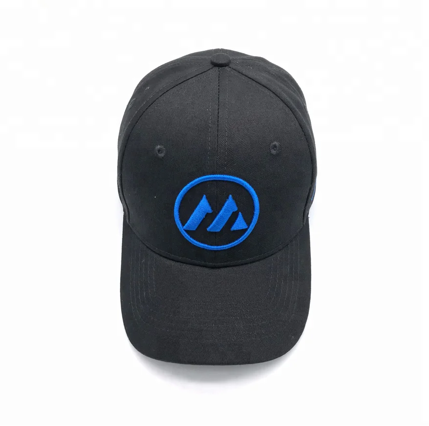 custom cotton twill 6 panel golf hat 3d puff embroidery curved bill snapback cap