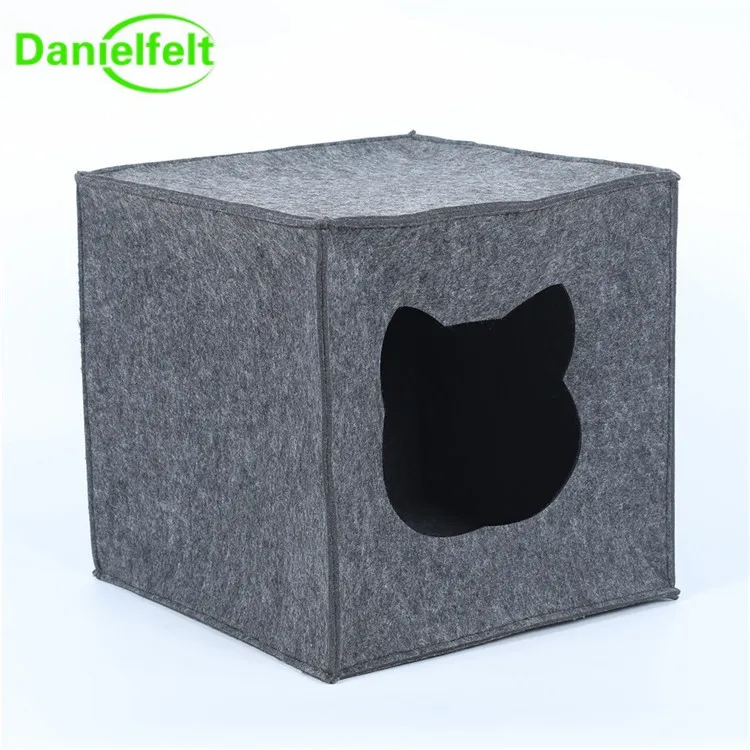 Felt Pet Dog Cave House Dog Bed Cat Nest