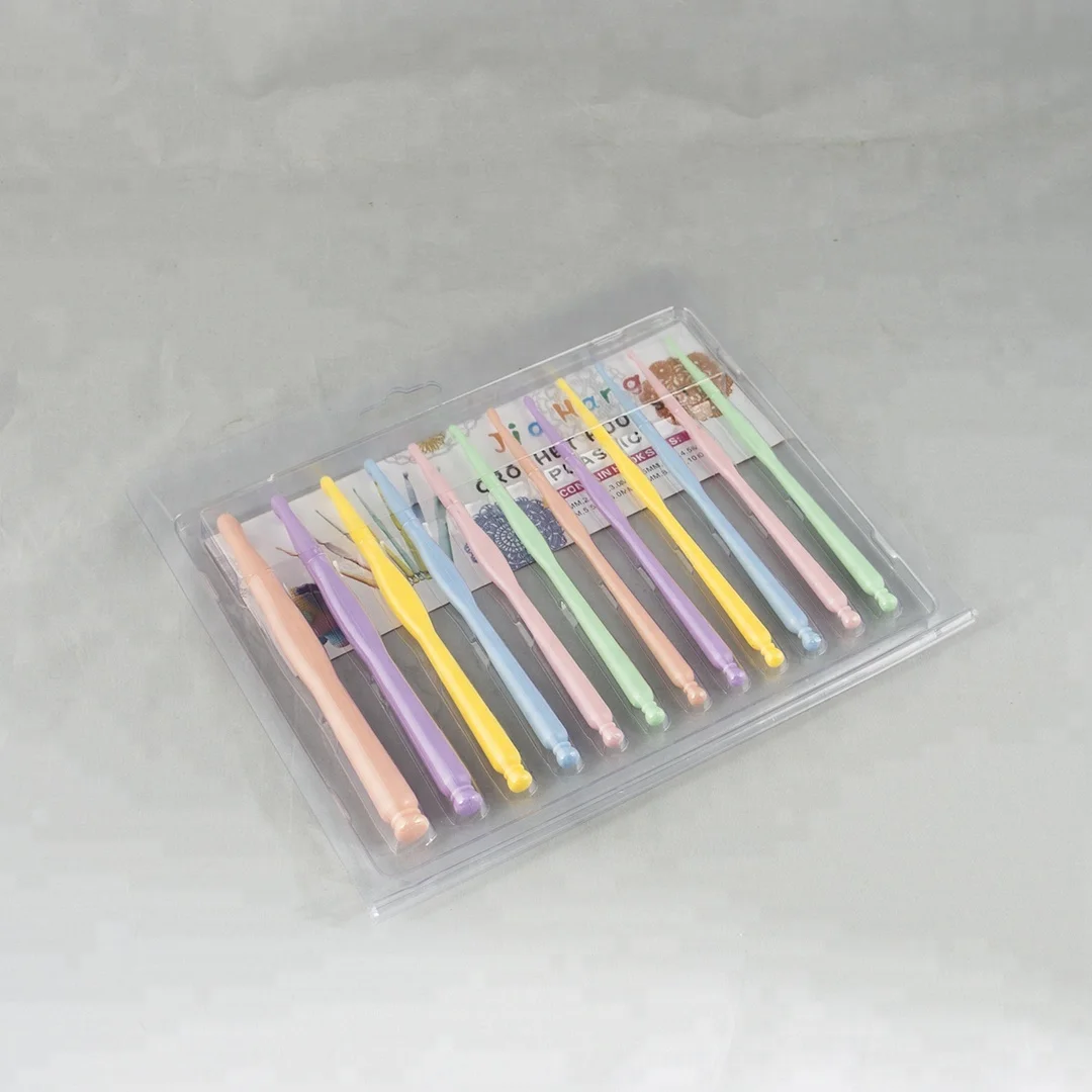 
CH008 Multicolor plastic Crochet Hook set 12pc 