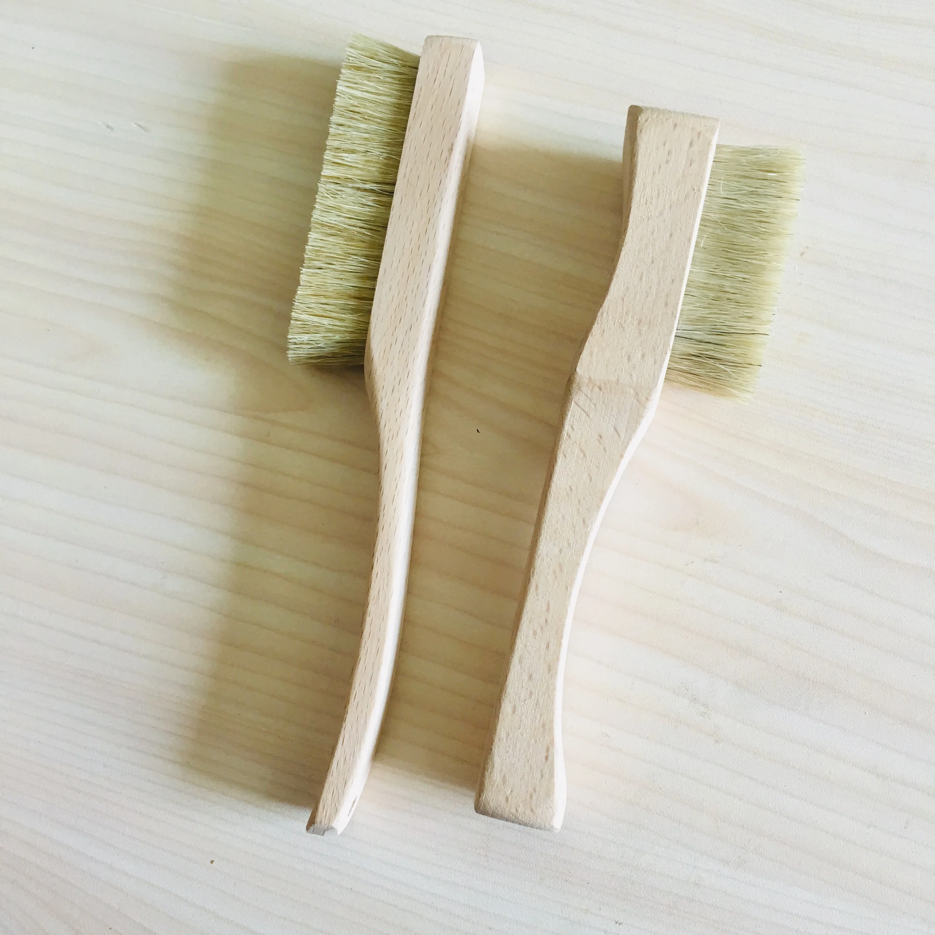 fast shipping best climbing brushes walnut wood dry clean brush with rubber handle