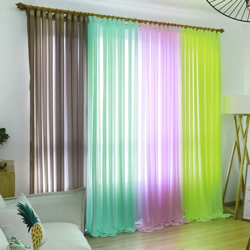 
hot selling cheap curtain price 100% polyester voile fabric for windows sheer curtains 