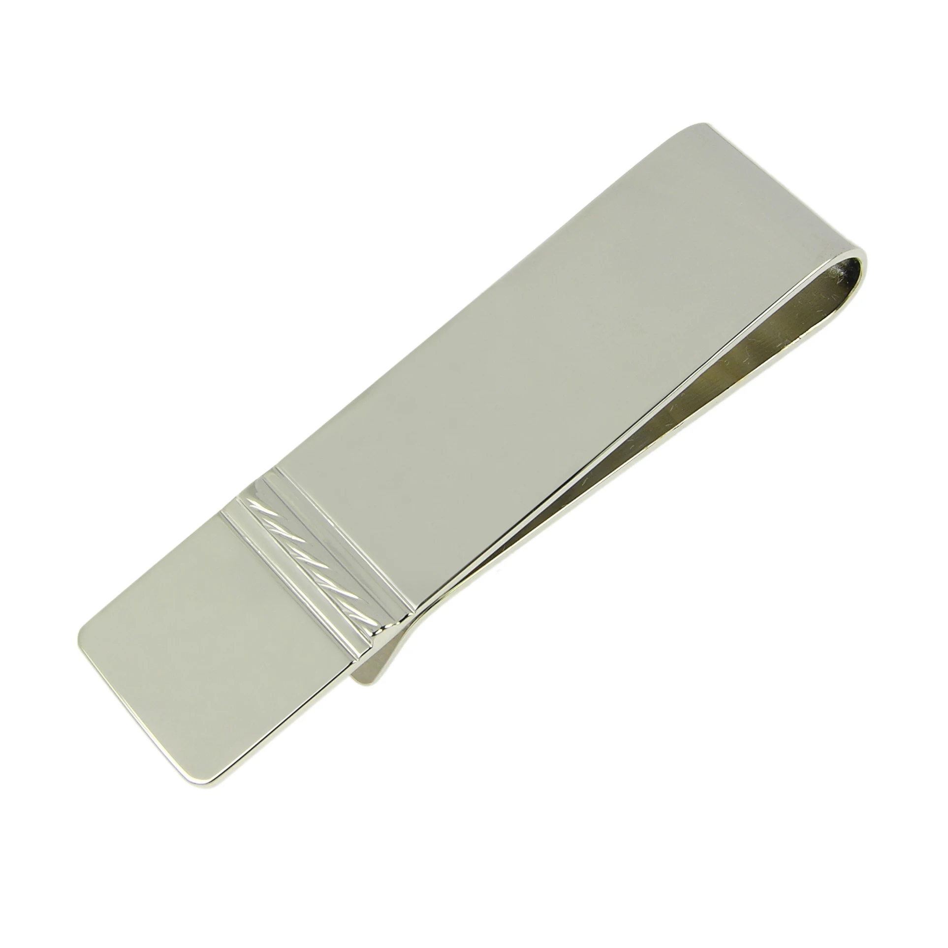 
Hot selling bulk polished blank brass men money clip 