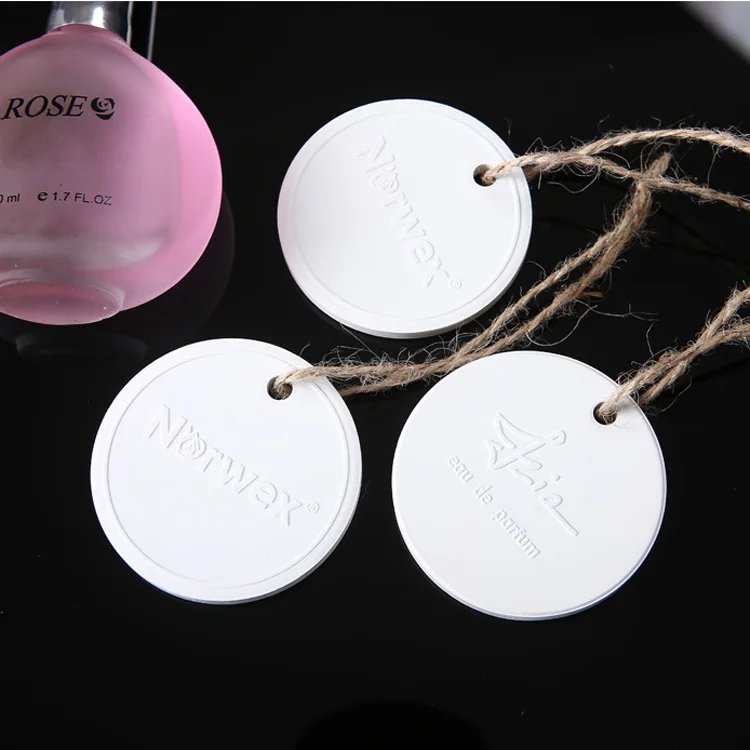 
Round White Plaster Scented Hanging Ceramic Aroma Diffuser Stone 