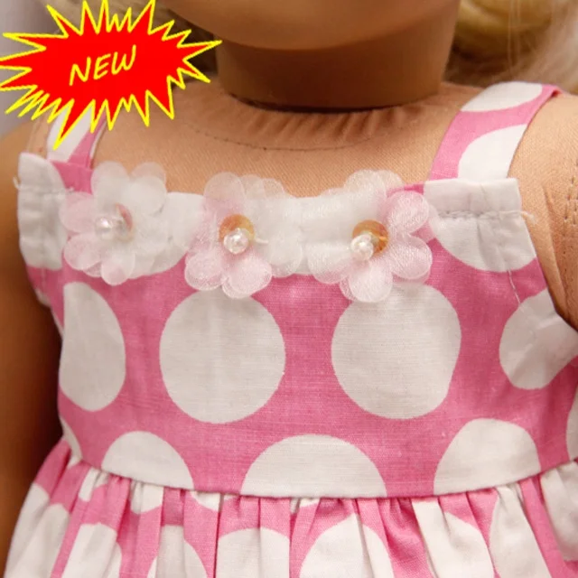 
pink doll clothing 18 inch american girl doll dress 