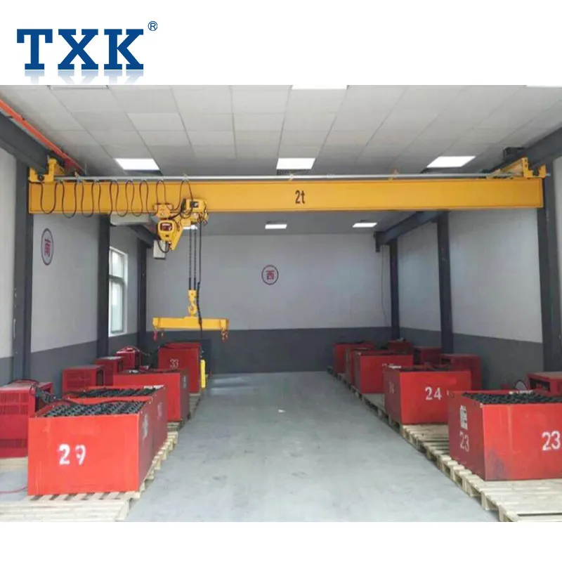 TXK 10T EOT Monorail Overhead Crane Single Girder Price With Electric Chain Hoist