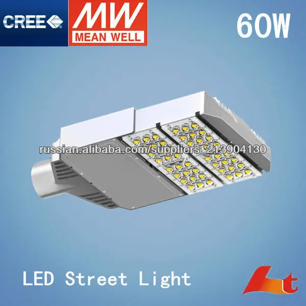 2013 горячий продавать! 60W LED уличный свет уличный свет Cree чип Mean well водитель