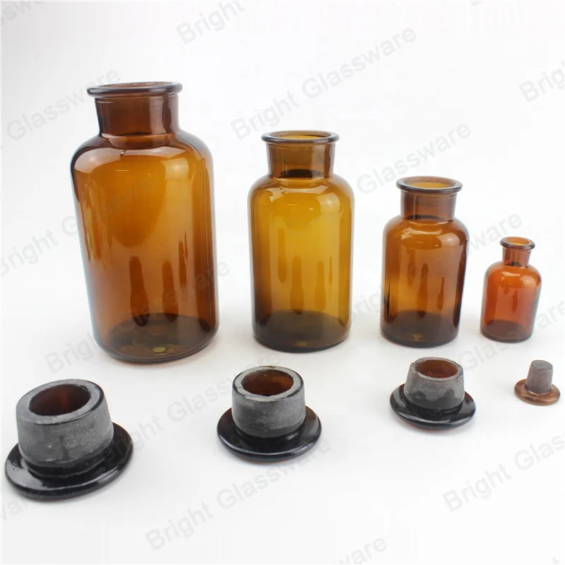 Wholesale 60ml 125ml 250ml 500ml 1000ml Amber Glass Pharmacy Reagent Bottle for Laboratory