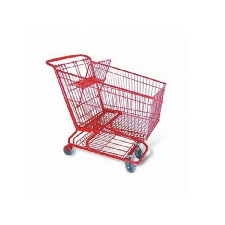 supermarket heavy duty shopping trolley European style supermarket shopping cart