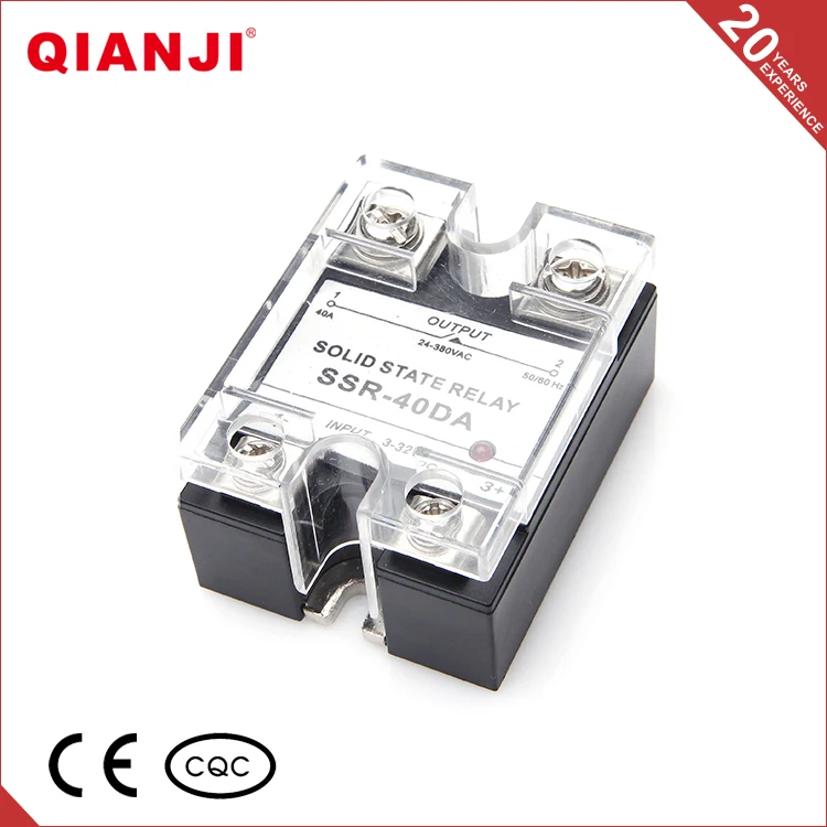 QIANJI Качество И Количество Заверил Ssr-40DD 40A Твердотельные Реле 3-32VDC