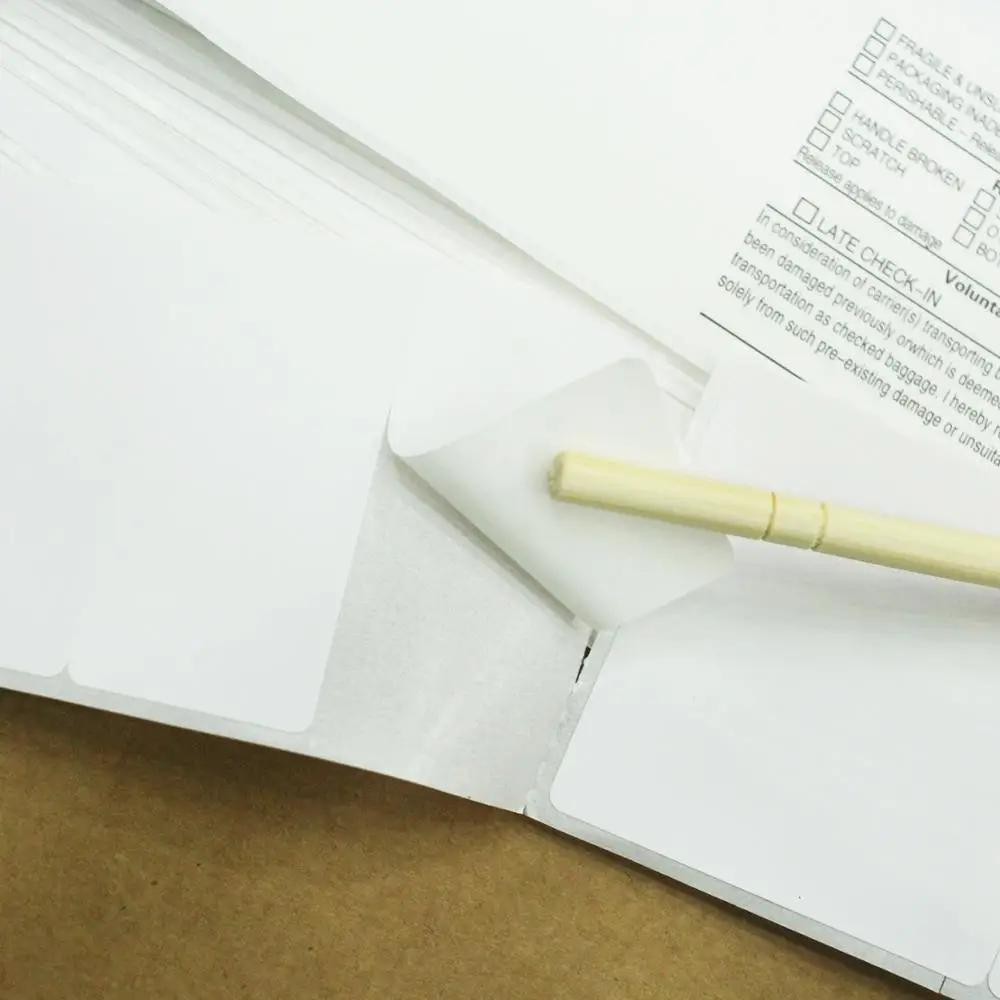 Factory Supply Custom Thermal Airport Luggage Labels Adhesive Airline Baggage Tag