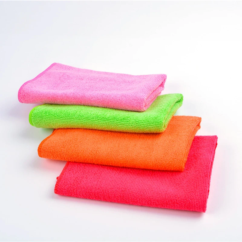 Kitchen Restaurant White Printed Cleaning Hand Towels Wholesale Wash Cloth with Custom