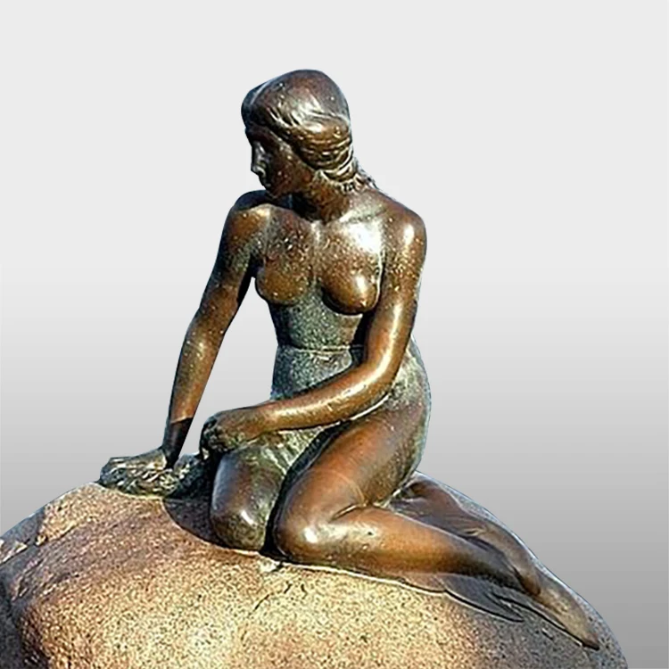 Индивидуальная абстрактная большая наружная бронзовая женская статуя русалки в натуральную величину
