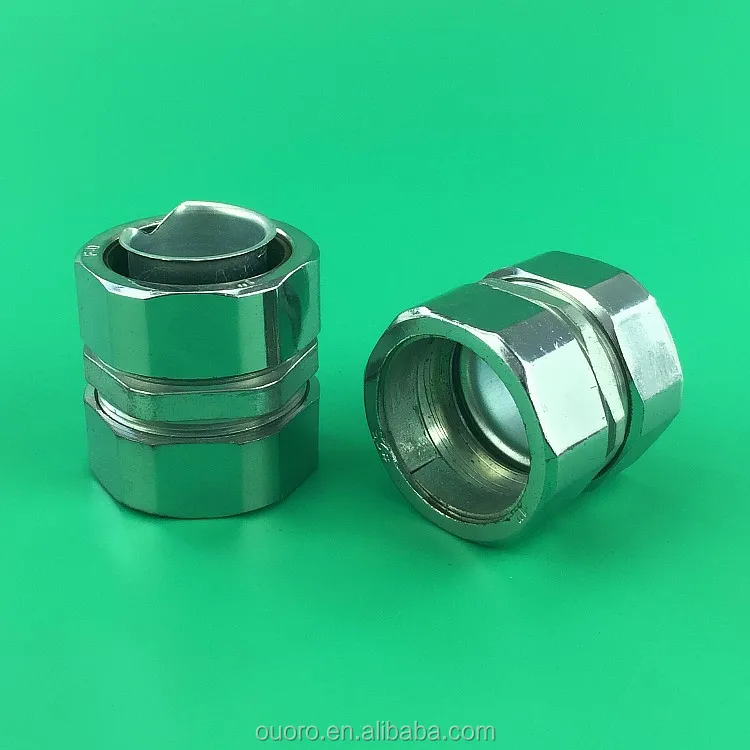 OUORO 12mm G3/8 DGJ Circlip self secured union zinc alloy connector joint fitting for flexible conduit