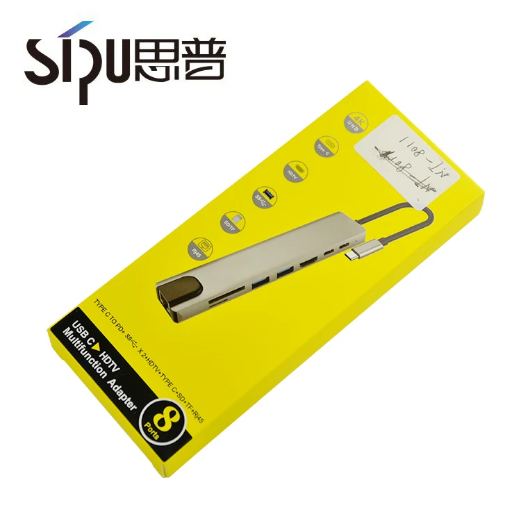  SIPU amazon Лидер продаж 2019 usb Тип c к hdmi адаптеру 8 в 1 комбинированный